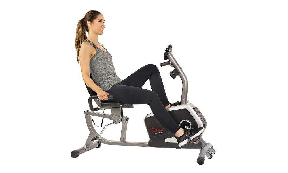 "Sunny Health & Fitness Magnetic Recumbent Exercise Bike