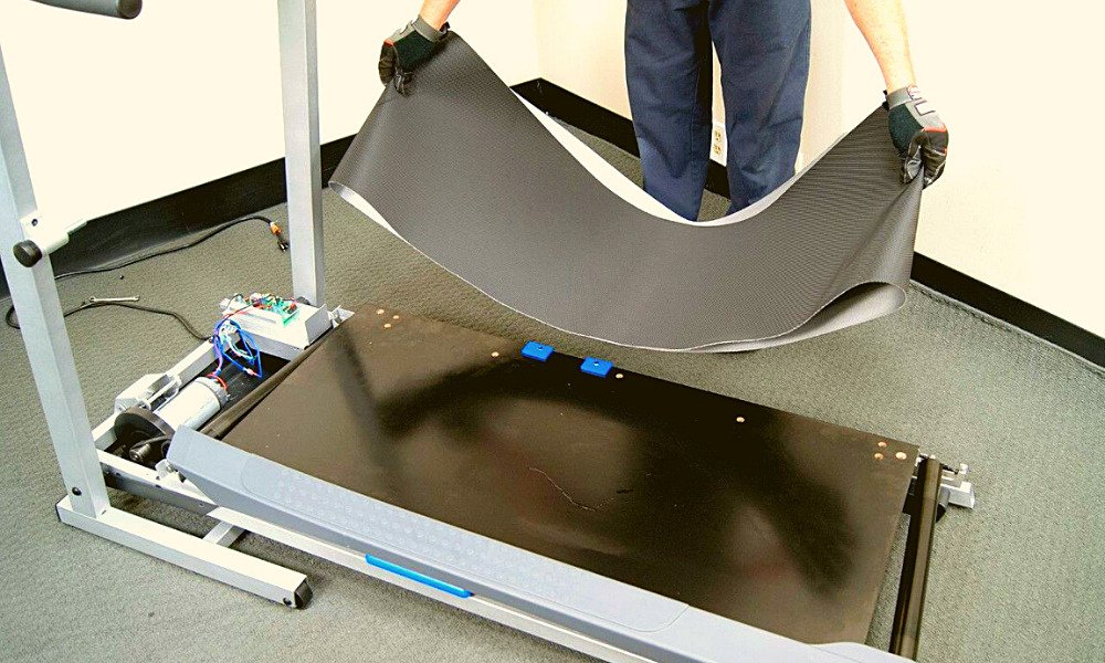 how to fix a treadmill belt that is folded 